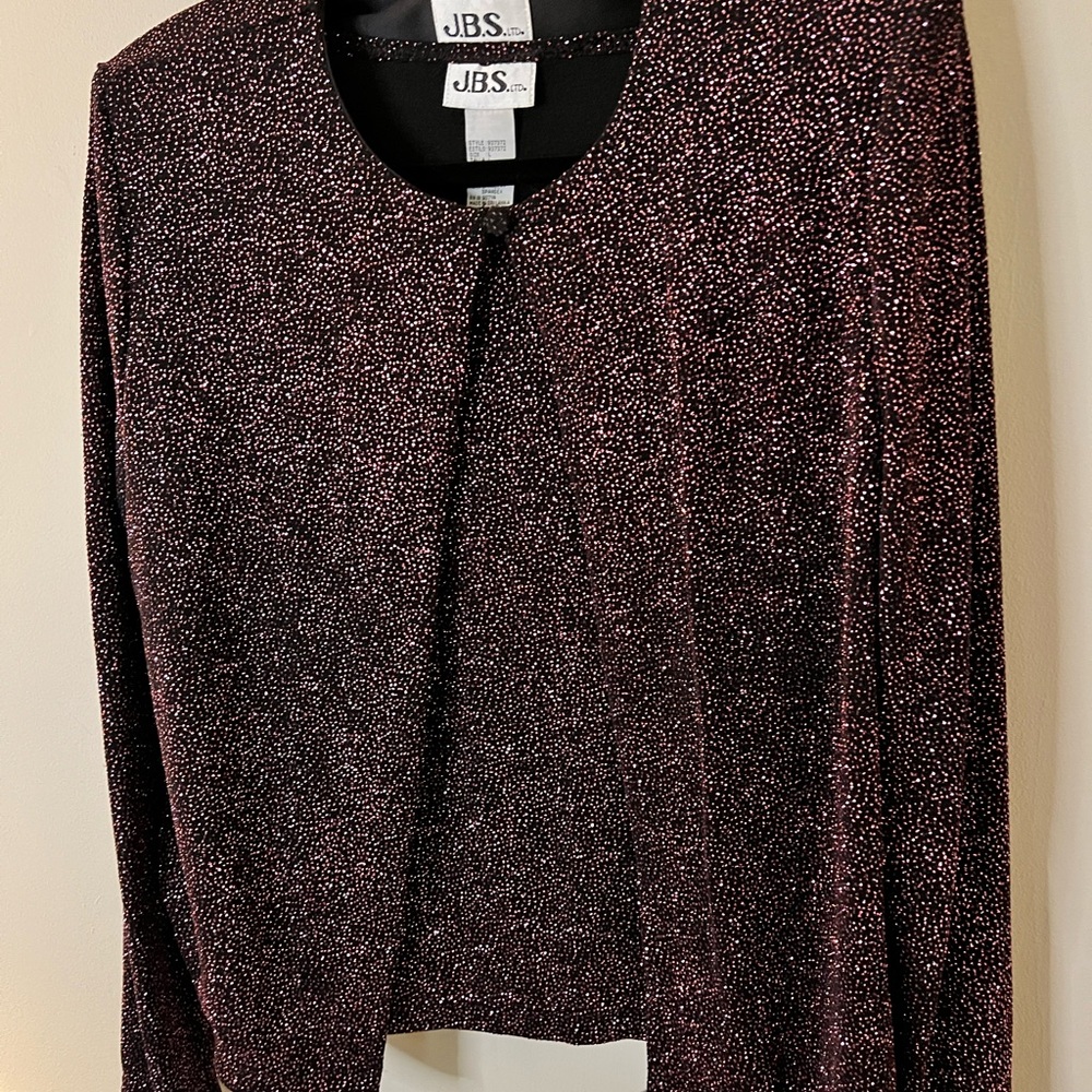 JBS Purple Metallic Jacket and sleeveless top size Large